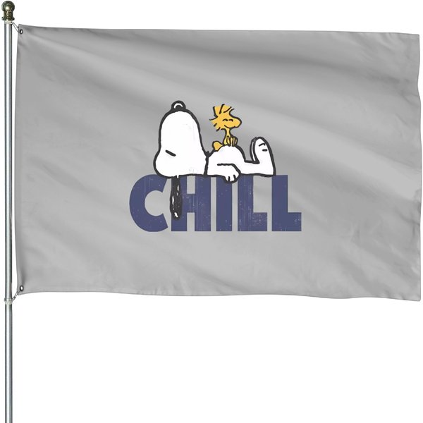 Snoopy Chill Adult House Flags-image