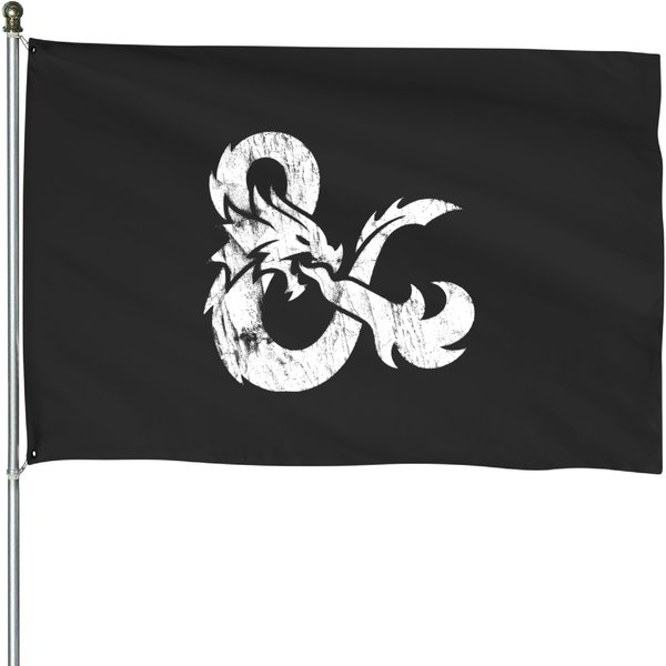 Unisex D&D House Flags|Geek House Flag|Dungeons And Dragons Gift|Distressed Dnd Logo-image