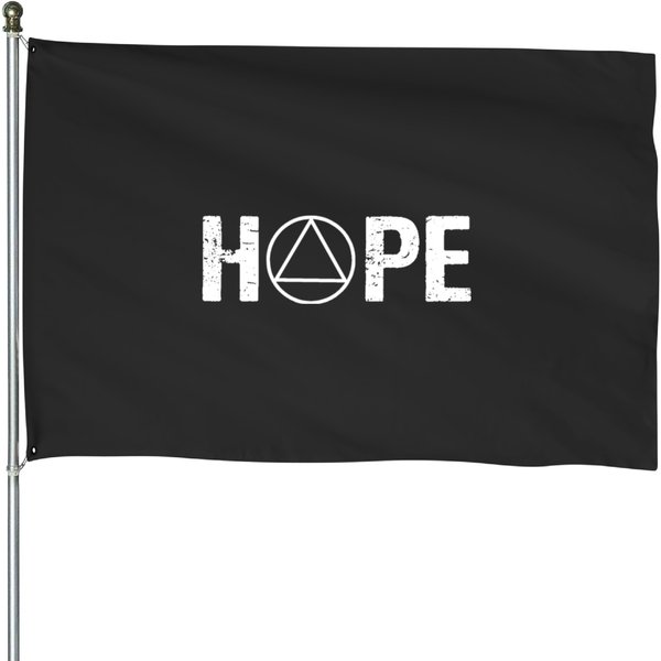 Support Sobriety Hope Recovery Alcoholic Sober Aa House Flags-image