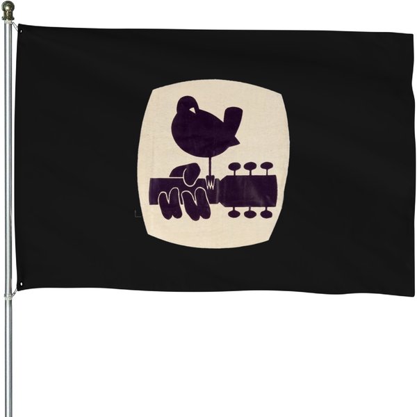 Woodstock 1969 Concertt Logo House Flags-image