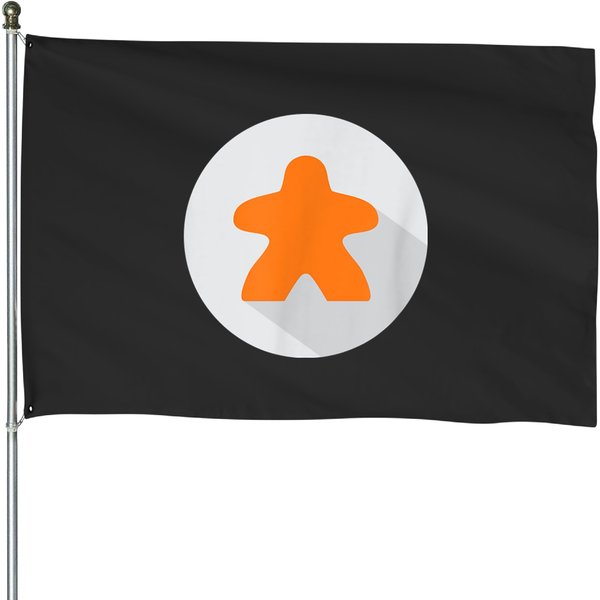 Board Game Lover Meeple Orange Figure Player Gift House Flags House Flags-image