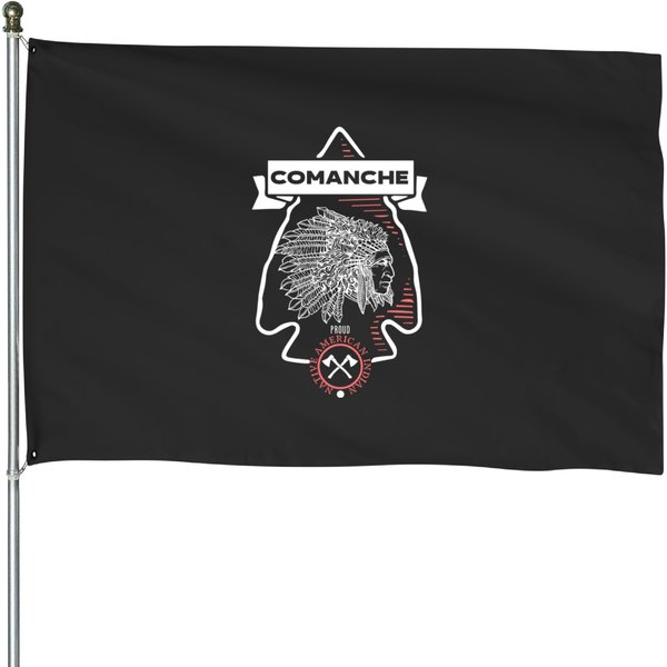 Comanche Tribe Native American Indian Proud Arrow Vintage - Comanche - House Flags-image