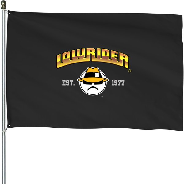 Lowrider Logo Men's Black House Flags Clothing House Flags-image