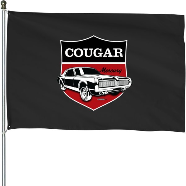 Classic Mercury Cougar Crest House Flags-image