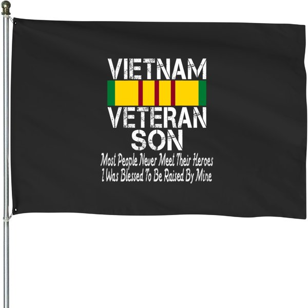 Mens Vintage Proud Vietnam Veteran Son House Flags-image
