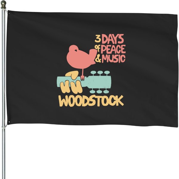 Woodstock 3 Days Of Peace & Music Adult House Flags-image