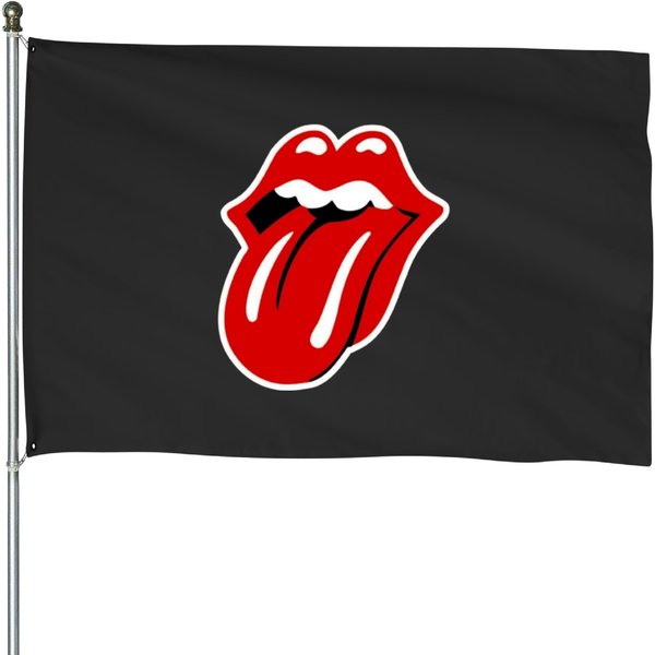 The Rolling Rock Stones - Basic Red Tongue House Flags-image