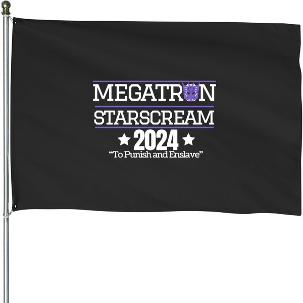 Megatron Starscream 2024 House Flags, Transformers, Decepticons, Funny Poltical House Flags-image