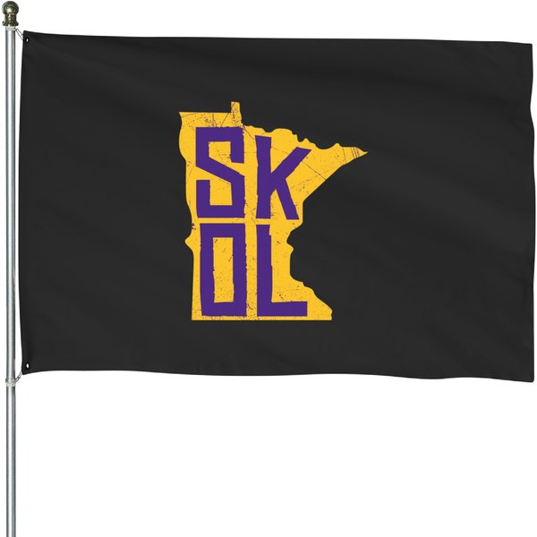 Skol Minnesota Purple House Flags-image