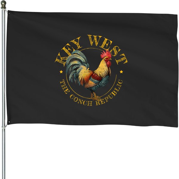 Key West Rooster Fl The Conch Republic Island House Flags-image