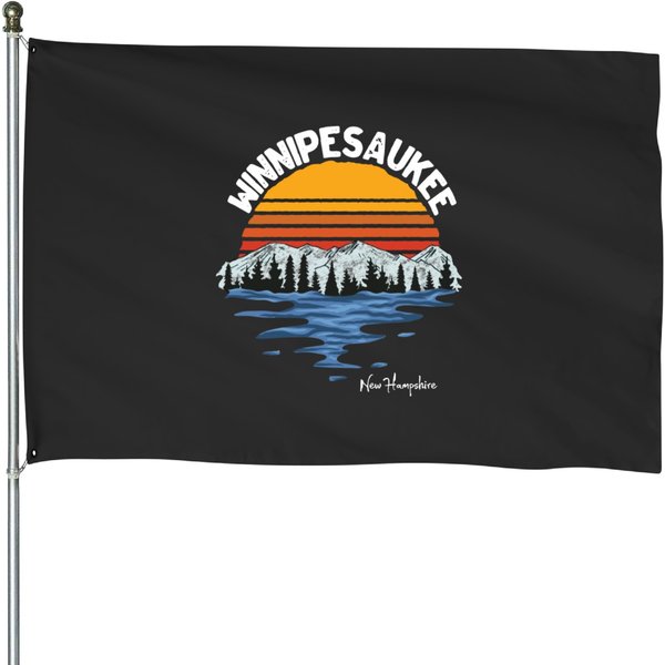Vintage Lake Winnipesaukee New Hampshire Souvenir House Flags-image