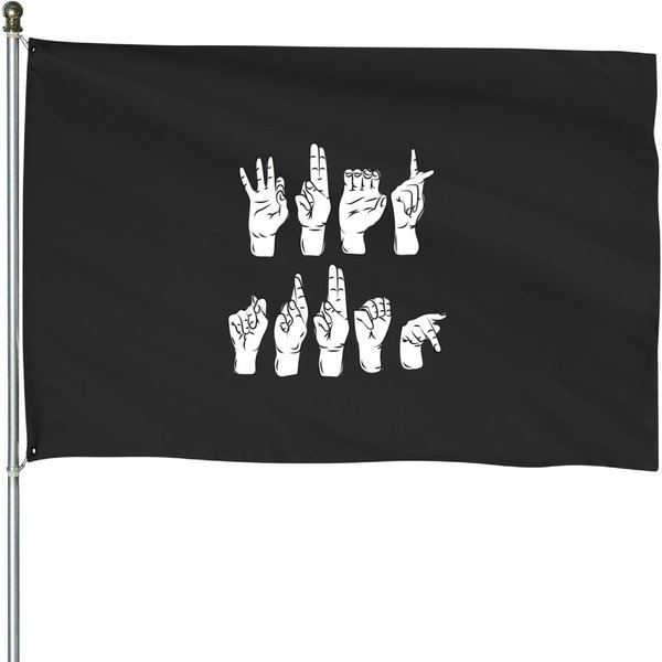 Anti Trump Asl - Anti Trump - House Flags-image