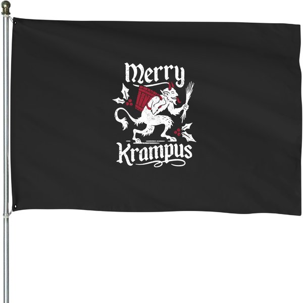 Merry Krampus House Flags-image