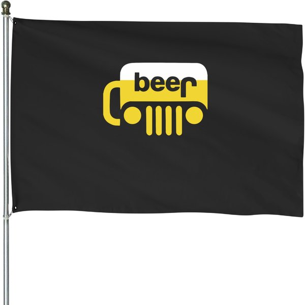 Beer Jeep House Flags-image