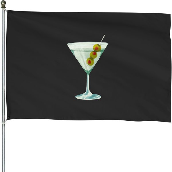 Martini Olive Lover Cocktail House Flags-image