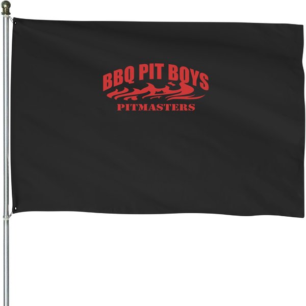 Bbq Pit Boys Pitmasters Logohellip House Flags-image