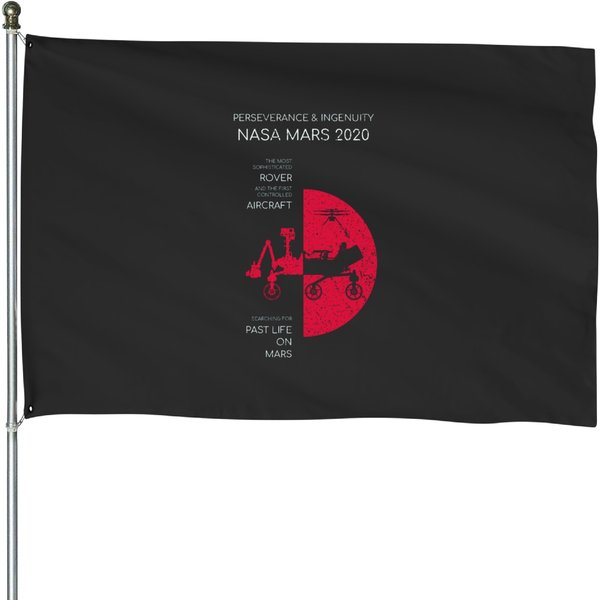 Perseverance And Ingenuity. Nasa Mars 2020 (Pop) House Flags-image