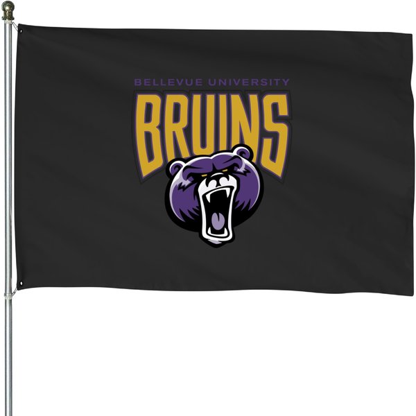 College Of Bellevue Bruins Sport Team House Flags-image