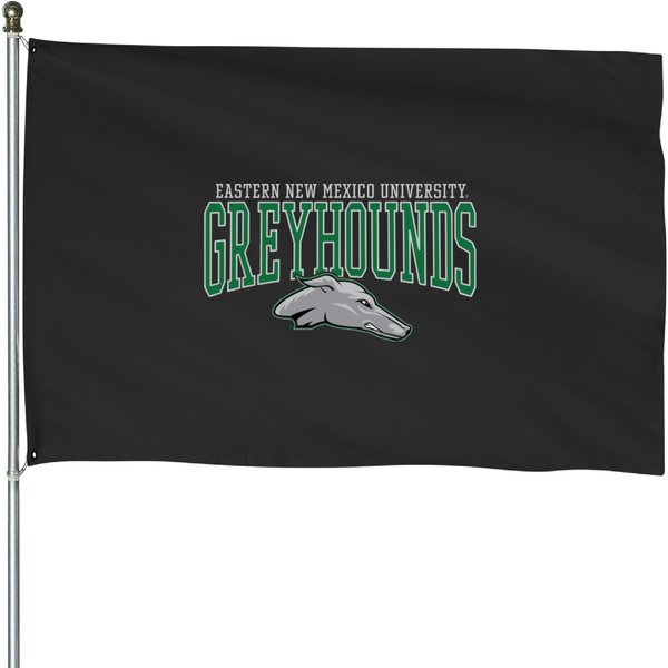Eastern New Meco Enmu Greyhounds Est Date House Flags-image