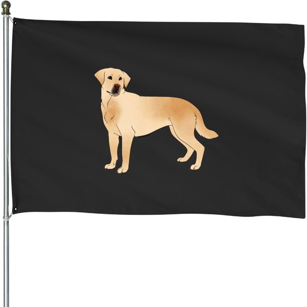 Yellow Labrador Retriever House Flags-image