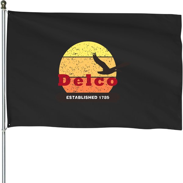 Delco Est. 1789 Goose Distressed House Flags-image