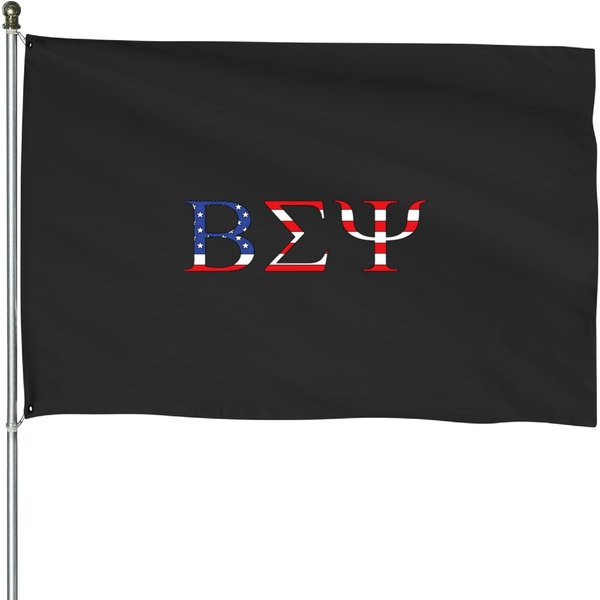 Beta Sigma Psi American Flag House Flags-image