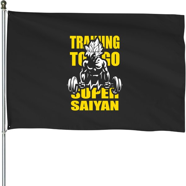 Goku Gym Training To Go Super Saiyan House Flags-image