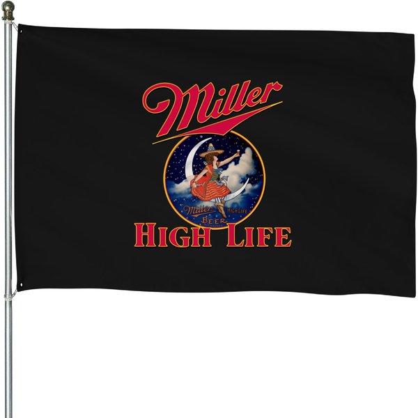 Miller Highlife - Lady On The Moon Design Classic House Flags-image