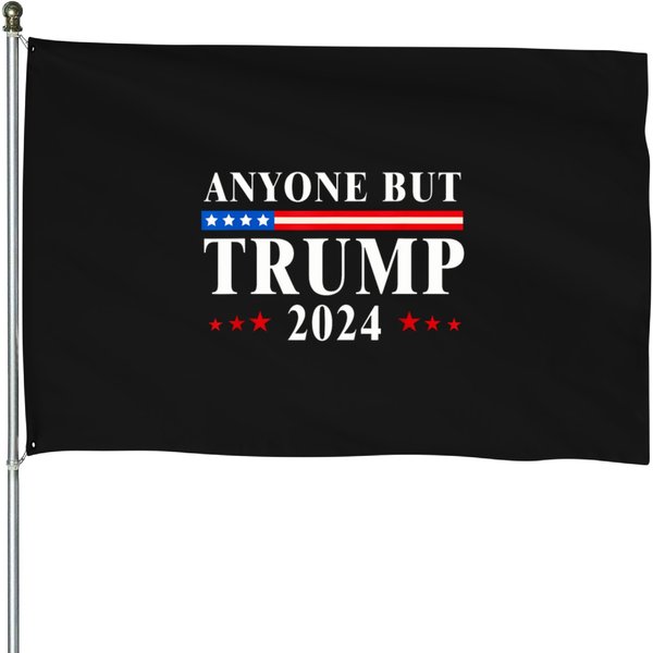 Anyone But Trump 2024 Anybody But Trump American Flag T-Shirt House Flags-image