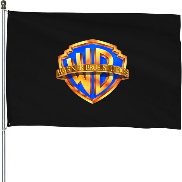 Wb100 Warner Bros. Modern Classic Movie Studio Logo House Flags-image