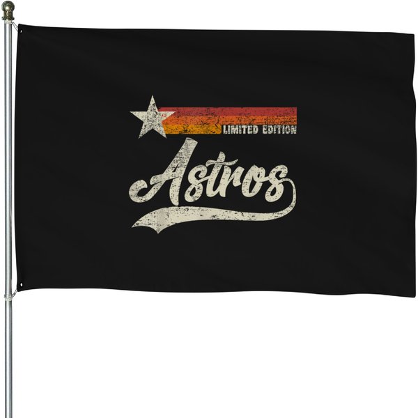 Vintage Astros Retro Style 70S 80S First Name House Flags-image