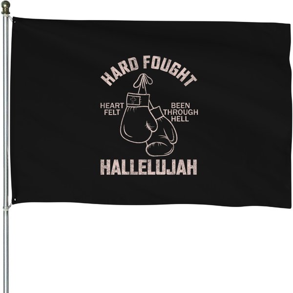 Brandon Hard Fought Hallelujah Praise Jesus Lake Merch House Flags-image