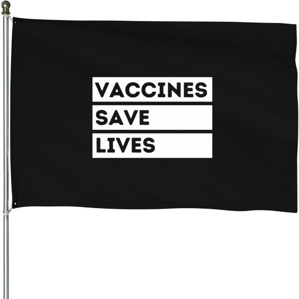 Cool Distressed Pro Vaccine Vaccines Save Lives Vaccinated T-Shirt House Flags-image