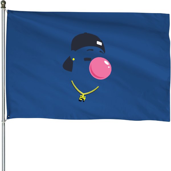 Ken Griffey Jr Bubble Gum Bubble Unisex House Flags-image