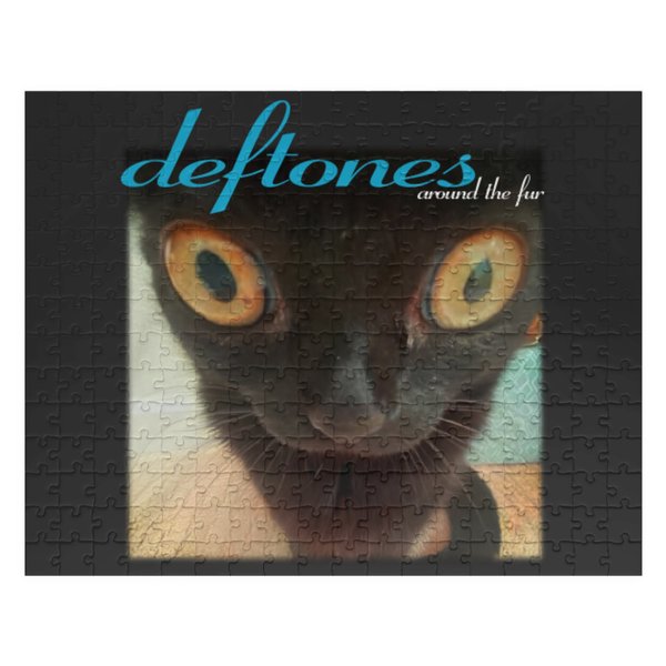 Deftone Around The Fur Cat Band Vtg Black Men Jigsaw Puzzles-image