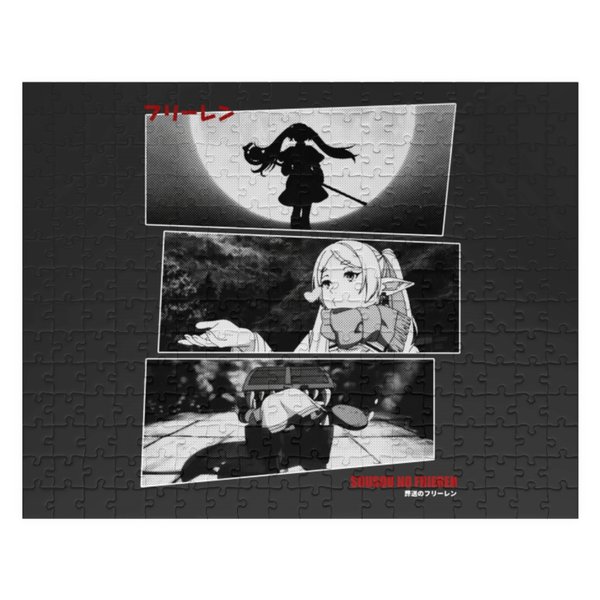 Sousou No Frieren Frieren Halftone Design Jigsaw Puzzles-image