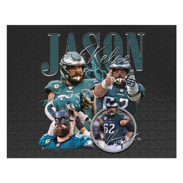 Jason Kelce Vintage Style Graphic Style Jigsaw Puzzles, Jason Kelce Jigsaw Puzzles