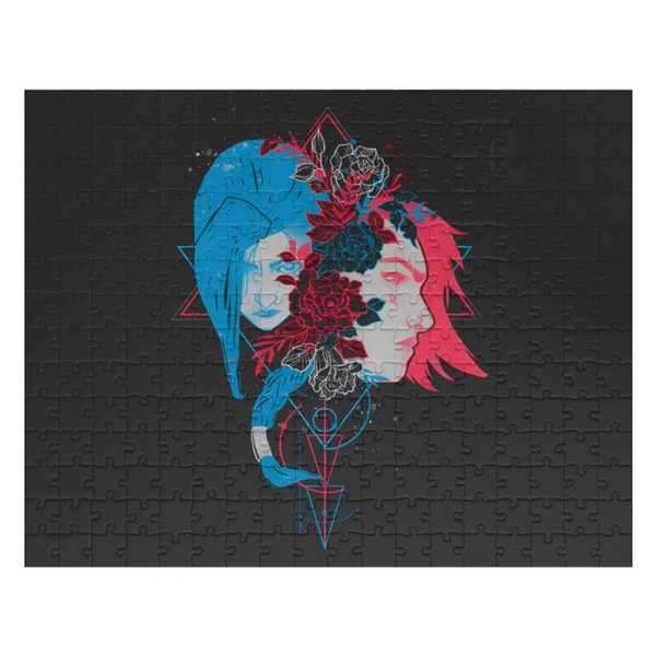 Arcane Jinx And Vi Art Jigsaw Puzzles-image