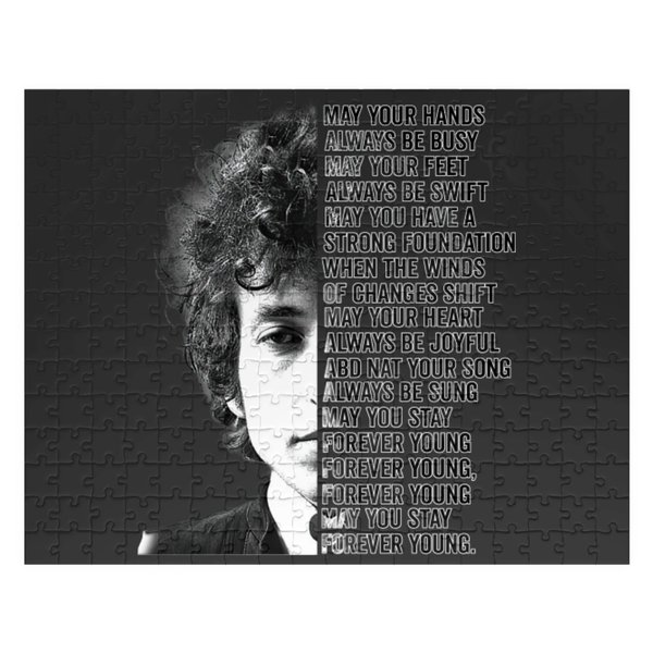 Bob-dylan Forever Young Lyrics Men's Jigsaw Puzzles