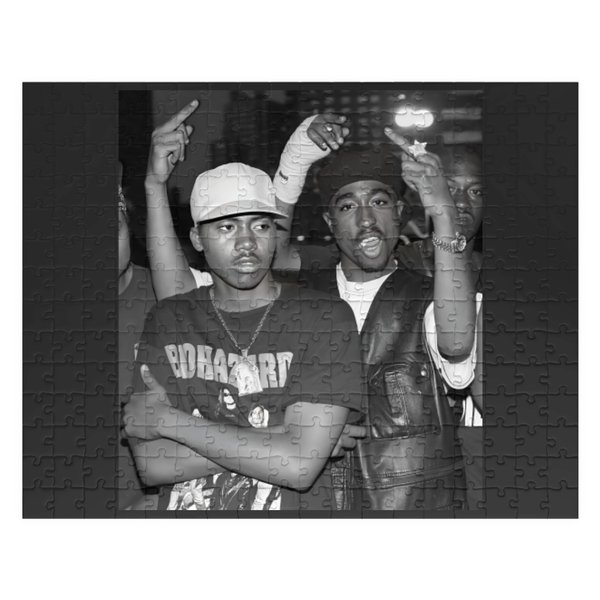 Nas Tupac Vintage Jigsaw Puzzles, Pac Tupac Tees Jigsaw Puzzles
