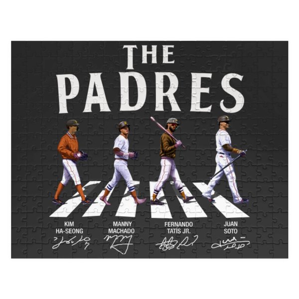 The Padres Walking Abbey Road Signatures Baseball Jigsaw Puzzles, Kim Ha-seong, Manny Machado, Frd Tatis Jr.