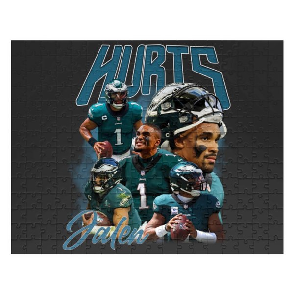 Vintage Style Jalen Hurts Philadelphia Eagle, 90S Style Quarter Jigsaw Puzzles-image