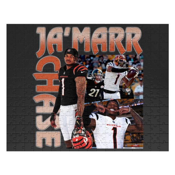 Ja'marr Chase Vintage Jigsaw Puzzle-image