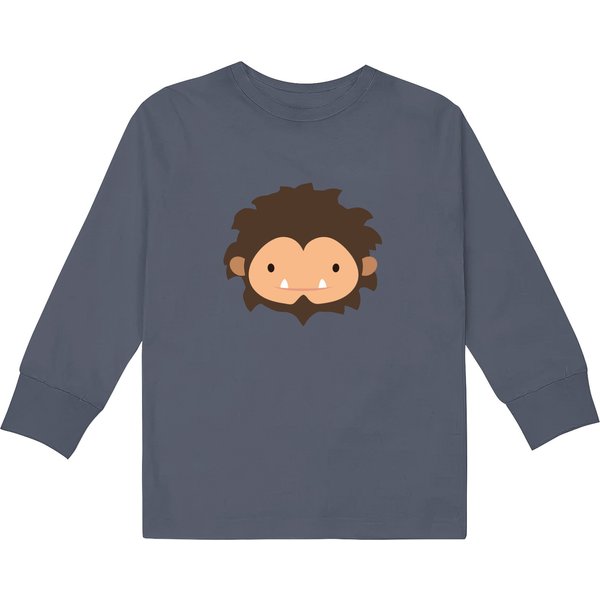 Sneaky Sasquatch Big Head Kids Long Sleeve T Shirts-image