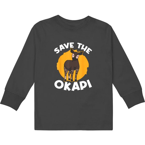 Okapi Lover Kids Long Sleeve T-Shirt-image