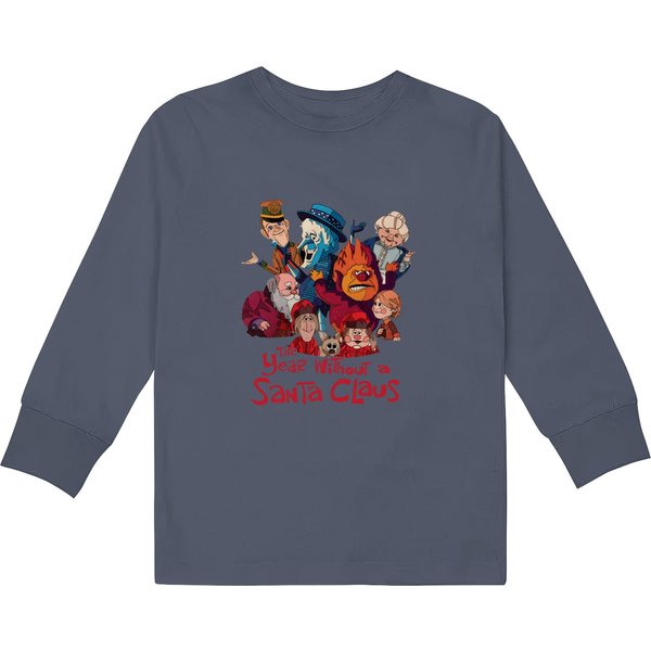 Heat And Snow Misers Kids Long Sleeve T Shirts, The Year Without Santa Snow Kids Long Sleeve T Shirts-image