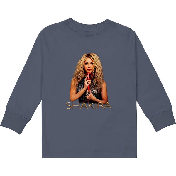 Shakira Kids Long Sleeve T Shirts, Shakira 90S Vintage Kids Long Sleeve T Shirts-image