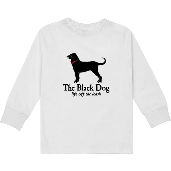 The Black Dog Logo Life Off The Leash Kids Long Sleeve T Shirts-image