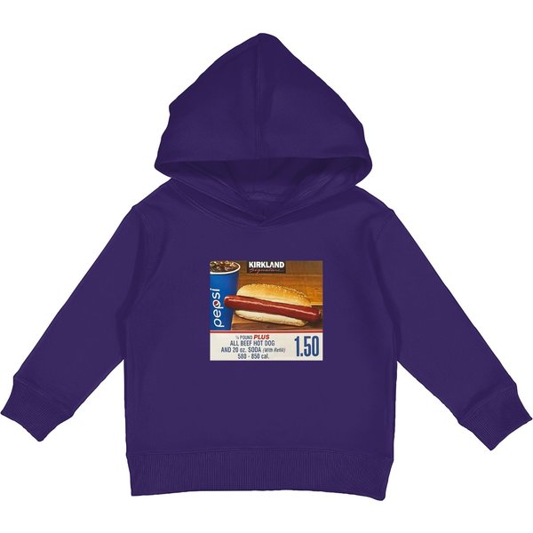 Costco Hot Dog 1.50 Kids Pullover Hoodies Unisex Heavy Blend Crewneck Kids Pullover Hoodies-image