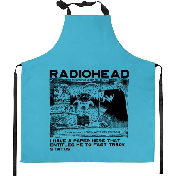 I Have Paper Hear Radiohead Rock Band Fast-Track Kitchen Aprons-image
